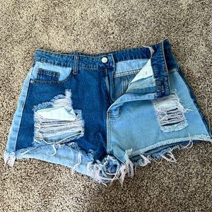 Denim shorts